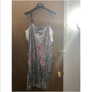 Plus size party glitter dress